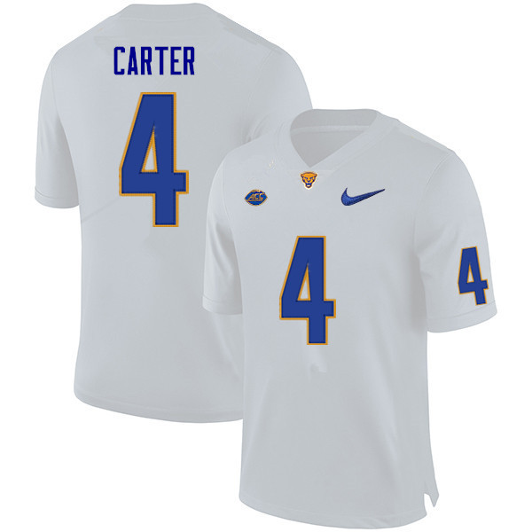 Men #4 Daniel Carter Pitt Panthers College Football Jerseys Sale-White